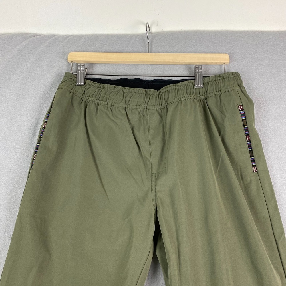 Wowie Sapien Pants Mens Large Stretch Drawstring Tapered Fit Polyester Green NEW - Picture 5 of 12